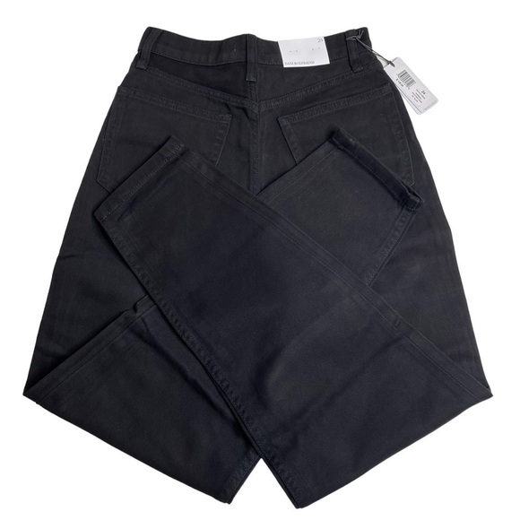 WeWoreWhat Denim Dani Boyfriend Solid Rigid Denim Black Size 24 New - Picture 4 of 9